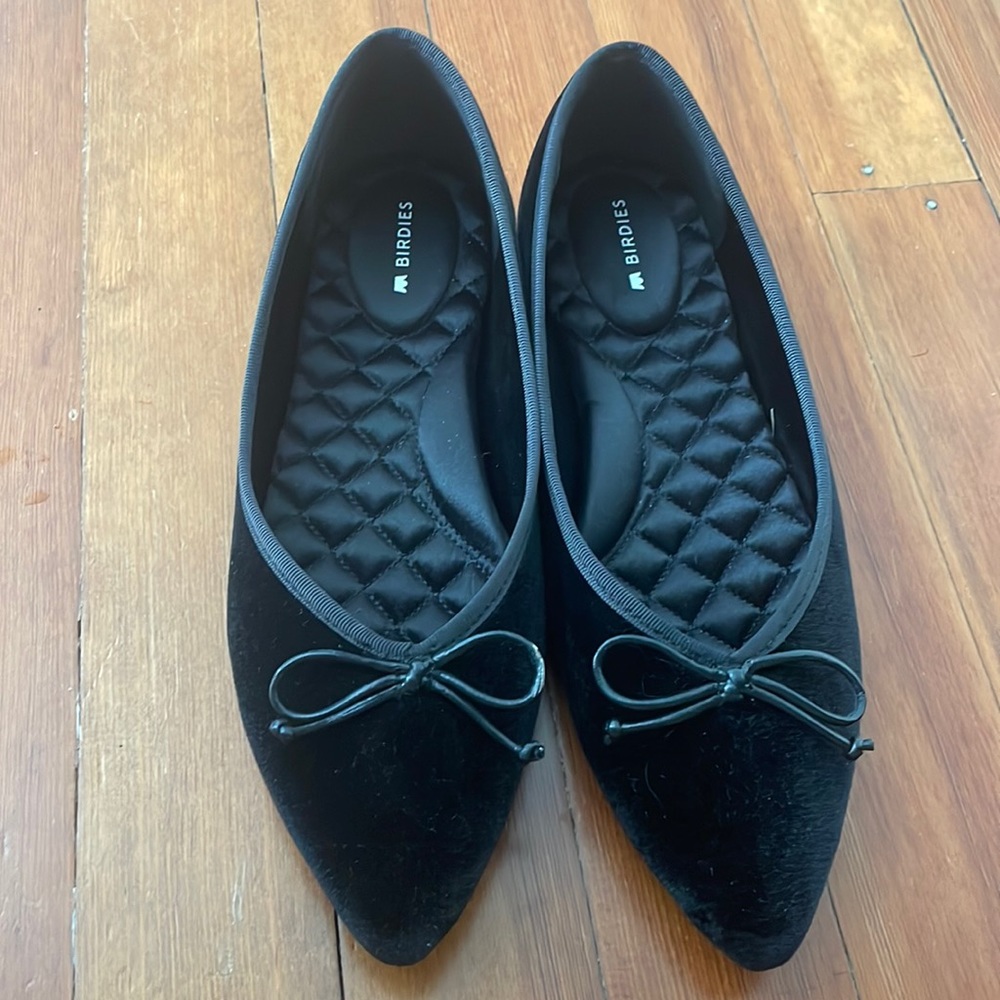 Birdies Goldfinch Black Suede Size 7